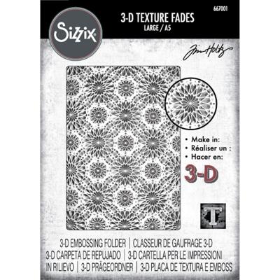 Sizzix • 3-d texture fades embossing folder kaleidoscope a5 by tim holtz
