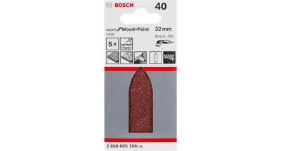 Bosch Accessories Expert for Wood 2608605166 Deltaschuurpapier Met klittenband, Ongeperforeerd Korrelgrootte (num) 40 Hoekmaat 32 mm 5 stuk(s) Bosch Accessories Expert for Wood 2608605166 Deltaschuurpapier Met klittenband, Ongeperforeerd Korrelgrootte (num) 40 Hoekmaat 32 mm 5 stuk(s)