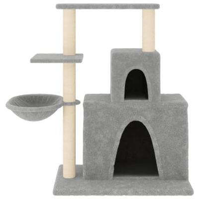 VidaXL Kattenmeubel met sisal krabpalen 83 cm lichtgrijs VidaXL Kattenmeubel met sisal krabpalen 83 cm lichtgrijs
