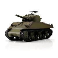 Torro 1/16 RC M4A3 Sherman BB+IR - Metalen Tracks - 2021 Editie - Groen - thumbnail