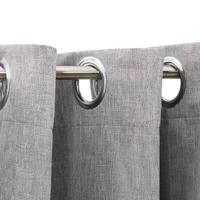 Gordijnen linnen-look verduisterend ogen 2 st 140x175 cm grijs - thumbnail
