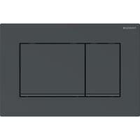 Geberit Sigma 20 (ex Sigma 30) bedieningspaneel glans zwart/mat zwart voor Sigma reservoirs 8cm (UP720) en 12cm (UP320) - thumbnail