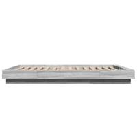 Bedframe bewerkt hout grijs sonoma eikenkleurig 135x190 cm - thumbnail