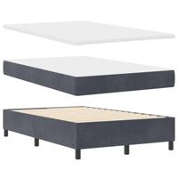 Boxspringbed met matras fluweel donkergrijs 120x200 cm - thumbnail