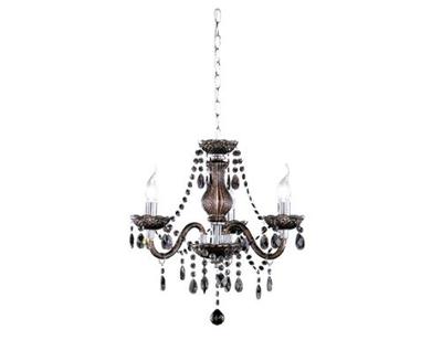 Trio KroonluchterLuster Crystal 40cm 3-lichts zwart transparant - R11073002