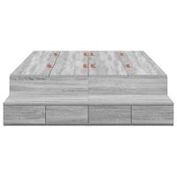Opbergbedframe Grijs sonoma 226,5 x 120 x 31,5 cm Bewerkt hout - thumbnail