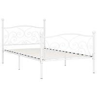 Bedframe met lattenbodem metaal wit 90x200 cm - thumbnail