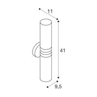 SLV WL 106 1002229 Wandlamp E14 40 W Chroom - thumbnail