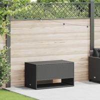 Opbergbox voor buiten 100x55x55,5 cm poly rattan zwart - thumbnail