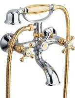 Badmengkraan Sapho Antea met Handdouche 2-knop 11 cm Chroom / Goud Sapho - thumbnail