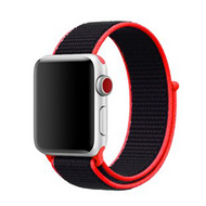 Sport Loop nylon bandje - Magenta / zwart - Geschikt voor Apple Watch 38mm / 40mm / 41mm / 42mm - thumbnail