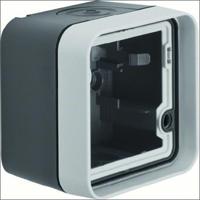 Berker Opbouwbak 1-voudig grijs - thumbnail