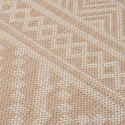 VidaXL Buitenkleed met patroon platgeweven 140x200 cm bruin VidaXL Buitenkleed met patroon platgeweven 140x200 cm bruin