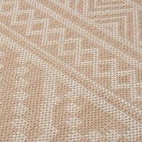 VidaXL Buitenkleed met patroon platgeweven 140x200 cm bruin - thumbnail