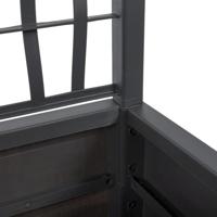 Plantenbak met latwerk 80x36x140 cm polypropeen donkergrijs - thumbnail