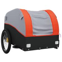 Fietstrailer 30 kg ijzer zwart en oranje - thumbnail