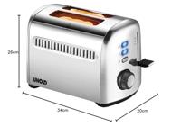 Unold 2er Retro Broodrooster Controlelampje RVS - thumbnail