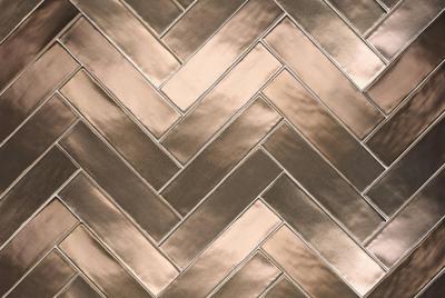 Wandtegel goud Terre D&apos;Azur Gerona 30x7,5cm bronze mat