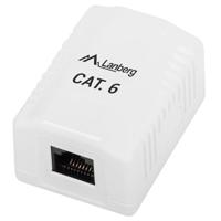 LANBERG OPBOUW CAT.6 1XRJ45 CONTACTDOOS WIT - thumbnail