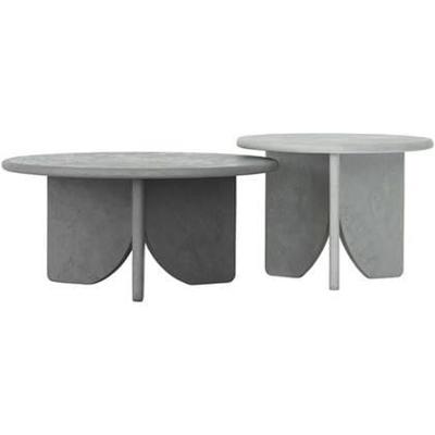 DTP Home Salontafel 'Melo' Betonlook, Set van 2 stuks, kleur Grijs