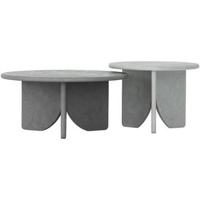 DTP Home Salontafel 'Melo' Betonlook, Set van 2 stuks, kleur Grijs - thumbnail