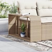 Opbergschappen 2 st poly rattan beige - thumbnail