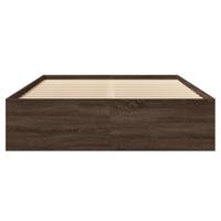 Bedframe zonder matras bewerkt hout bruin eikenkleur 140x190 cm - thumbnail