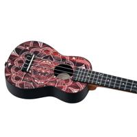 Ortega Keiki K2SS-RKC Soprano Size Ukulele Red Kaleidoscope sopraan ukelele set - thumbnail