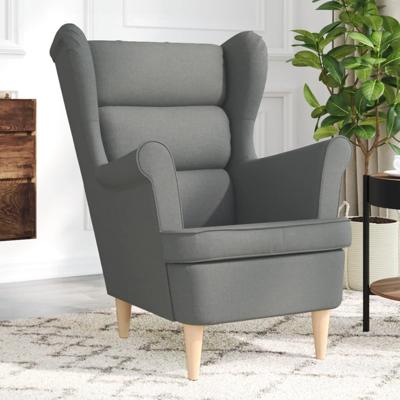 Fauteuil 74x84x100 cm stof donkergrijs