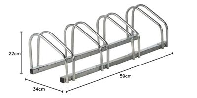 Steun voor fietsen Dunlop Bodem 4 plaatsen 27 x 100 x 32,5 cm Staal