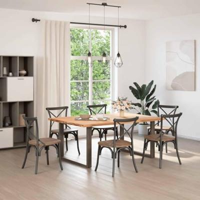 Eettafelpoten 2 st U-vormig 100x(72-73) cm staal naturel