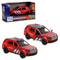 112 Pull-Back Brandweer SUV 1:36 + Licht en Geluid - thumbnail