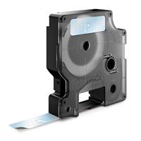 Labeltape Dymo LabelManager D1 polyester 12mm wit op transparant | 5 stuks - thumbnail