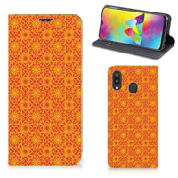 Samsung Galaxy M20 | Hoesje met Magneet | Batik Oranje - thumbnail