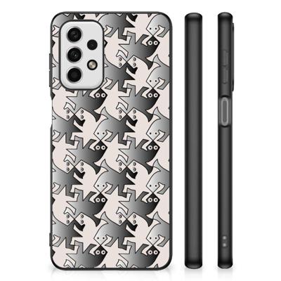 Samsung Galaxy A23 Dierenprint Telefoonhoesje Salamander Grey