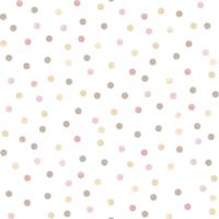 Noordwand behang mondo baby confetti dots roze/wit/bruin - thumbnail