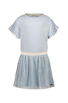 Like Flo zomer jurk meisjes - ice blauw - glitter, mesh - Maud