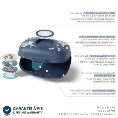Lunchbox - MONBENTO - Luchtdichte snackbox - MB Gram Wolf