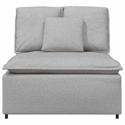 Modulaire bank middenmodule met kussens 100 cm wolk grijs Modulaire bank middenmodule met kussens 100 cm wolk grijs