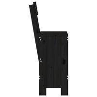 Barkrukken 2 st 40x48,5x115,5 cm massief grenenhout zwart - thumbnail