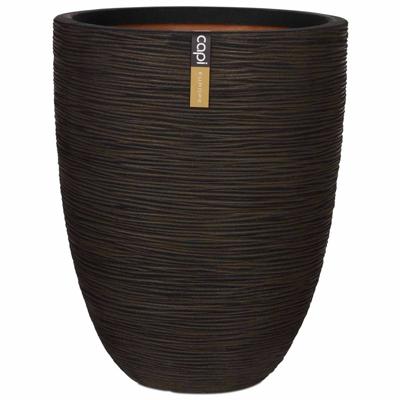 Capi Nature Rib NL vase laag 44x56cm bloempot bruin