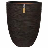 Capi Nature Rib NL vase laag 44x56cm bloempot bruin - thumbnail