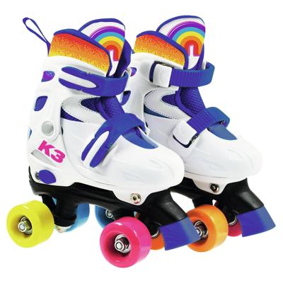 K3 Rolschaatsen Maat 26-29 Wit/Regenboog