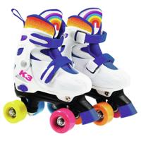 K3 Rolschaatsen Maat 26-29 Wit/Regenboog - thumbnail