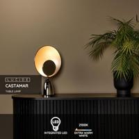 Lucide CASTAMAR - Tafellamp - Ø 25,5 cm - LED - 1x8W 2100K - Chroom - thumbnail