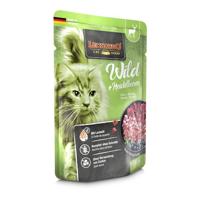 Leonardo zak [16 x 85 g hert + bosbessen] natvoer zonder granen voor katten | compleet voer in praktische afzonderlijke porties - thumbnail