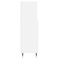 Badkamerkast 30x30x100 cm bewerkt hout wit - thumbnail
