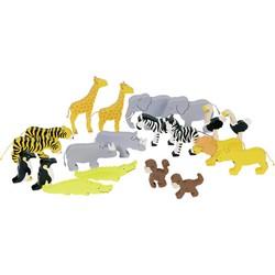 Goki wilde dieren hout, 20dlg