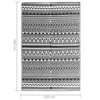 Buitenkleed 120x180 cm polypropeen zwart - thumbnail
