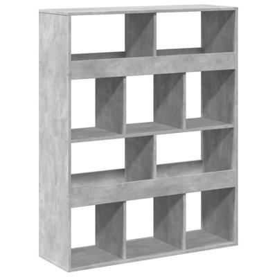 Boekenkast 100x33x125,5 cm bewerkt hout betongrijs - thumbnail